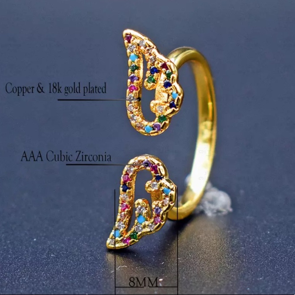 Just In🎉Adjustable Multi-Color CZ Stone Ring - Picture 7 of 9